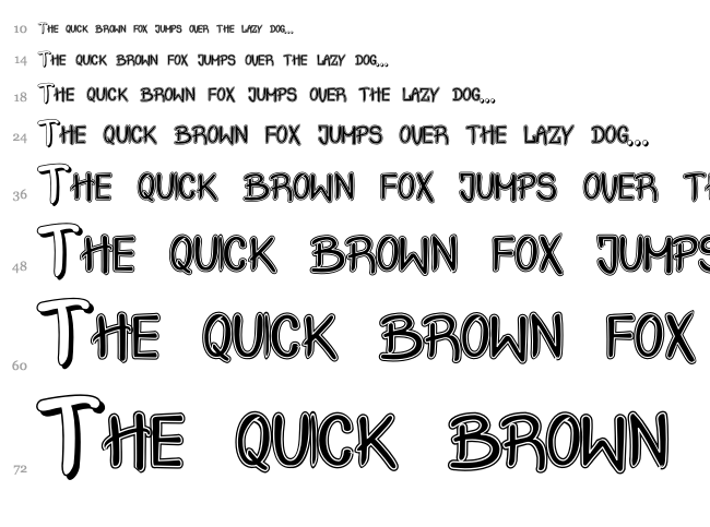 Crash Test font waterfall